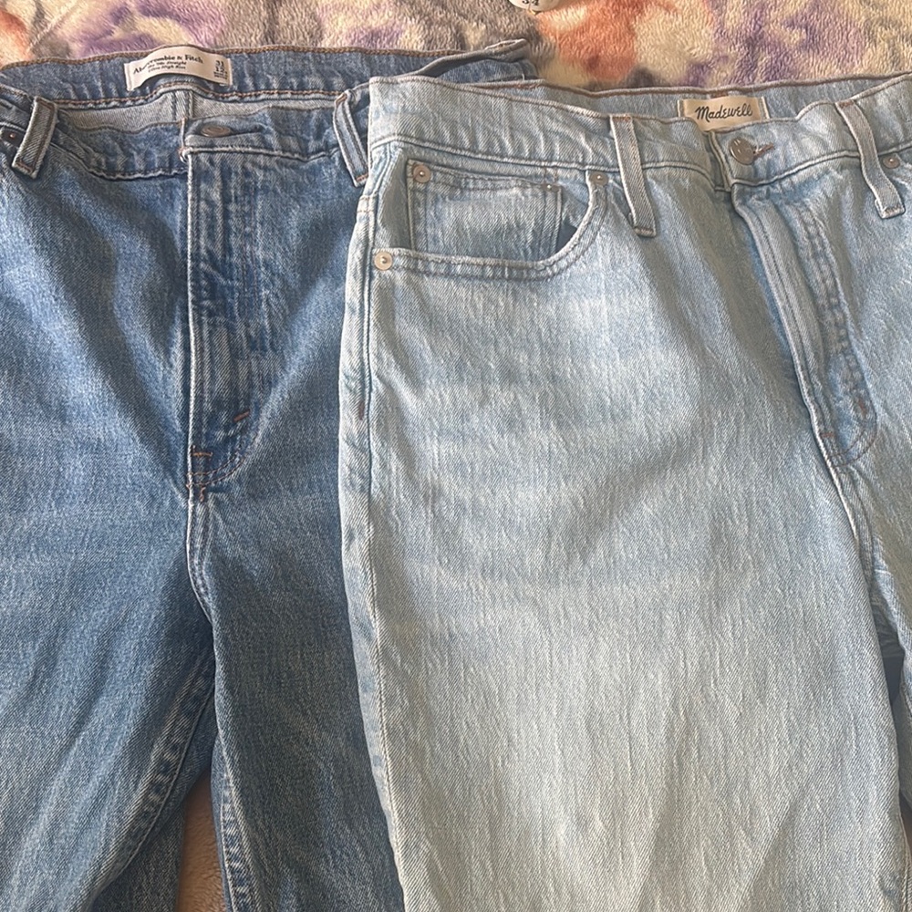 Set of two Size 12 medium wash jeans
